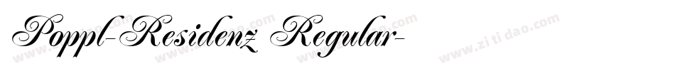 Poppl-Residenz Regular字体转换